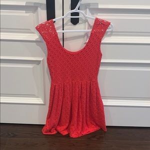 Red/orange lace dress